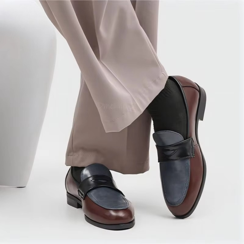 Two Tone Color Block Loafers S - đánh giá và giá Leather Shoe Polish