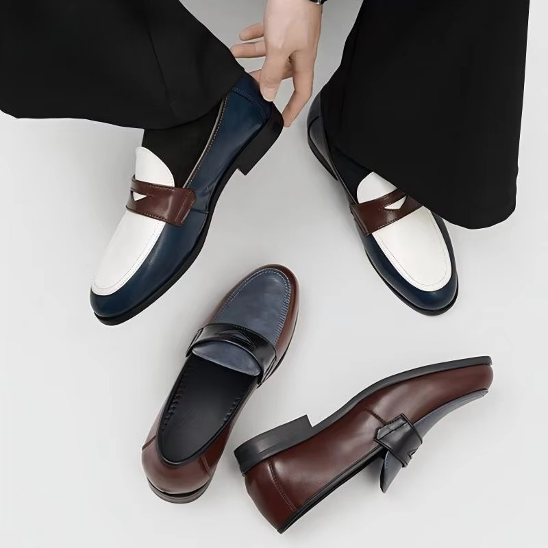Two Tone Color Block Loafers S - đánh giá và giá Leather Shoe Polish