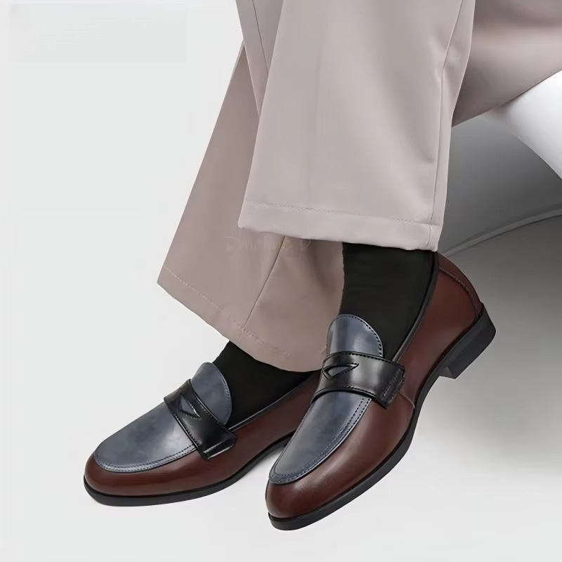 Two Tone Color Block Loafers S - đánh giá và giá Leather Shoe Polish
